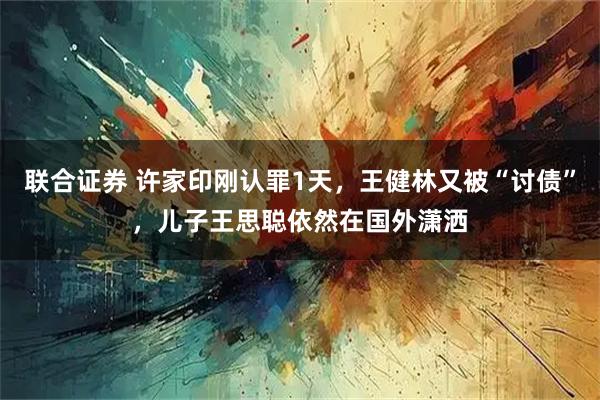 联合证券 许家印刚认罪1天，王健林又被“讨债”，儿子王思聪依然在国外潇洒